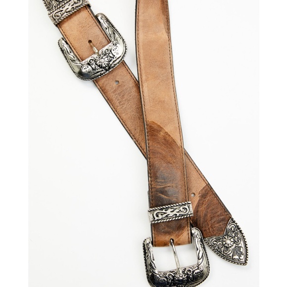 IDYLLWIND WOMEN'S OUTLAW WESTERN DOUBLE BUCKLE BELT - Picture 2 of 2